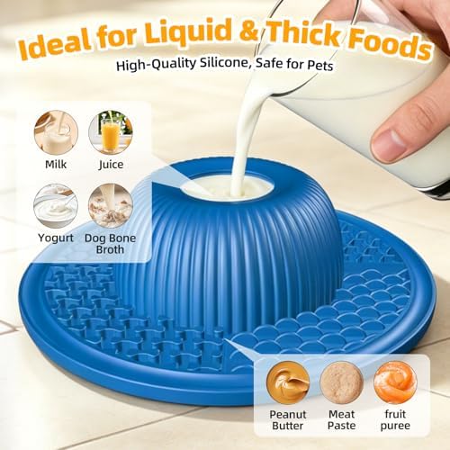 Multi-Purpose Silicone Slow Feeder & Lick Mat for Dogs & Cats (Blue) - Image 3