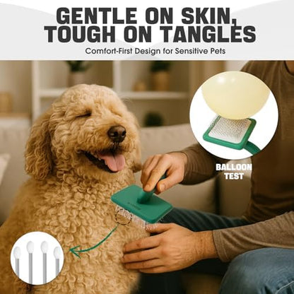 Bonteck Dog Slicker Brush for Dogs Grooming Kit 5PCS Long Haired Doodles - Image 3