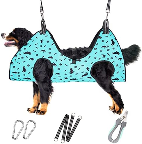 ATESON Dog Grooming Hammock - Pet Harness for Grooming Nail Trimming (XXL 120lb), Dog Sling for Nail Clipping, Dog Hanging Holder for Cutting Nail with Nail Clippers by ATESON