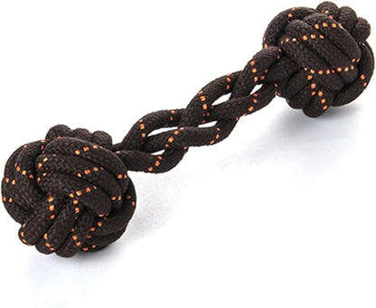 P.L.A.Y. Cute Outdoor Dog Toys - Scout & About Barbell Rope Chew Toy, Great for Puppies & Small, Medium, Large Dogs - Machine Washable, Ultra-Durable, Good for Agility Training, Tugging, Fetch (Small)