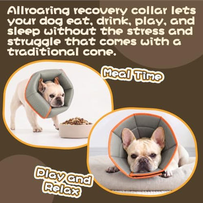 Allroaring Soft Dog Recovery Cone Adjustable Stop Licking Wounds Orange M - Image 6