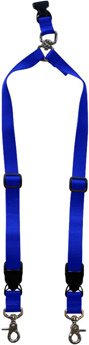 The Buddy System Accessories for Our Dog Leashes Made in USA (Double Buddy, Regular Dog Blue)