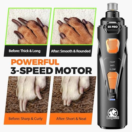 Whisper Quiet Dog Nail Grinder Safe & Stress-Free for Sensitive Dogs Cats - Image 4