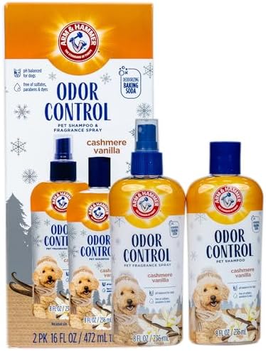 Arm & Hammer Odor Control Pet Grooming Gift Set, Cashmere Vanilla, 8 Fl Oz by ArmHammer