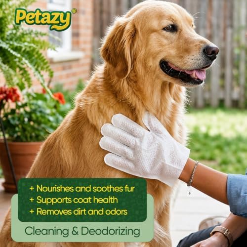 Petazy Pet Glove Wipes for Dogs & Cats - Paws, Ears & Butt Cleaning, 50 pk - Image 2