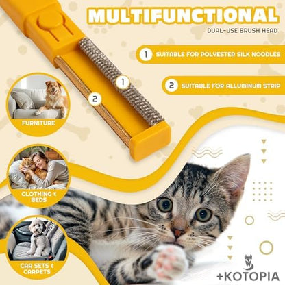 Dog Grooming Tote Bag – Travel Supply Organizer for Dogs – Pet Accessories Storage with Hair Remover Brush – Compact Grooming Bag for Home & Trips – Black/Yellow - Image 3