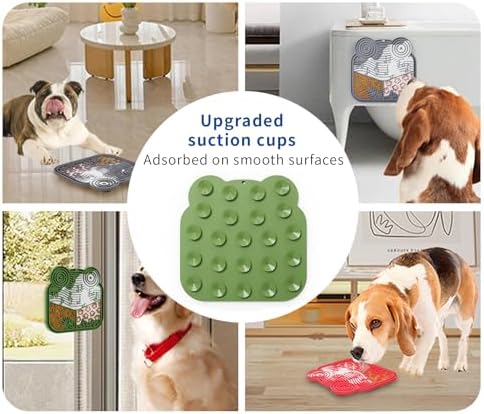 LPFALASAT Frog 3 Pack - Silicone Dog & Cat Lick Mat with Suction Cups - Anxiety Relief/Promotes Healthy Eating/Frozen & Dishwasher Safe - Pet Peanut Butter Lick Pad - Image 5