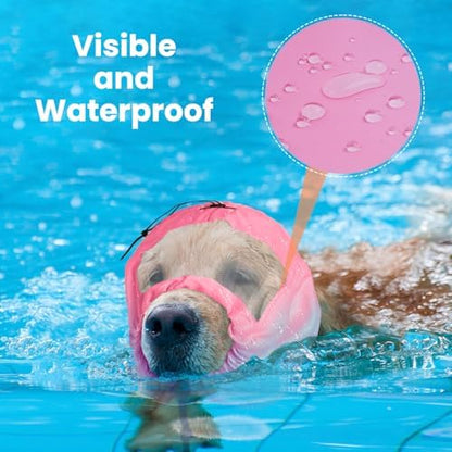 Nanaki Adjustable Shower Caps for Dogs Ears Dog Ear Covers for Bath, Shower Cap Reusable Waterproof Ear Covers for Dogs, Dog Ear Protection for Bath Dog Bath Ear Protection Bathing Grooming Swimming - Image 6