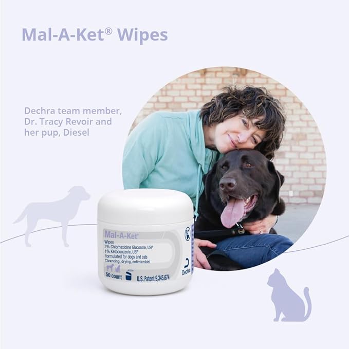 Mal-A-Ket Wipes, 2.25" Round, jar,50 Count (Pack of 2)