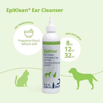 EpiKlean Ear Cleanser for Dogs and Cats, 8 oz