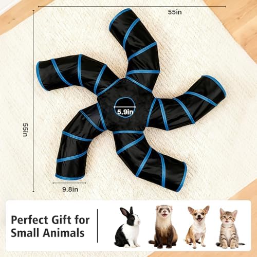 Joytale Cat Tunnel for Multiple Cats, 5-Way Indoor Tube Toy to Chase & Hide - Image 5