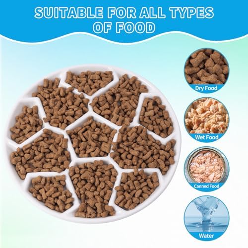 Ceramic Cat Slow Feeder,Shallow and Wide Opening Dish for Whisker Friendly - Image 4