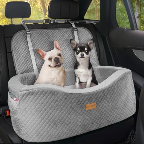 BLVRYVIO Large Dog Car Seat for Medium Sized Dogs Under 55lbs or 2 Smalls by BLVRYVIO