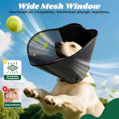 Soft Dog Cone Collar,Adjustable Elizabethan Anti-Lick Pet Recovery Collar - Image 3