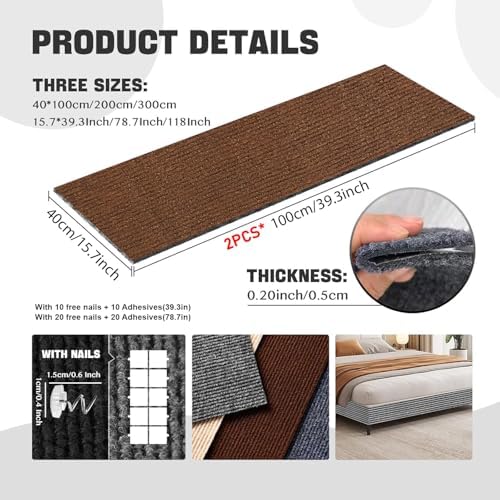 SREBAY Cat Scratch Couch Furniture Protector, Self-Adhesive Scratch Pad - Image 2
