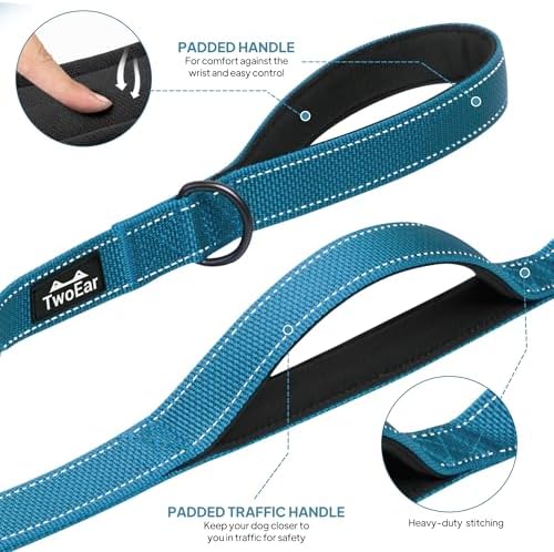 Twoear 6FT 1IN Heavy Duty Dog Leash for Large Dogs with 2 Padded Handles - Image 4