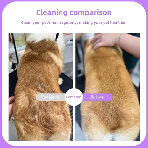 Pet Comb for Grooming Long Haired Cats & Dogs With Stainless Steel Metal Teeth for Shedding and Tangles, Non-slip & Anti-static rubber handle,Safe & Gentle Pet Grooming Comb - Image 5