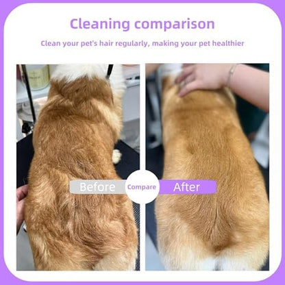 Pet Comb for Grooming Long Haired Cats & Dogs With Stainless Steel Metal Teeth for Shedding and Tangles, Non-slip & Anti-static rubber handle,Safe & Gentle Pet Grooming Comb - Image 5