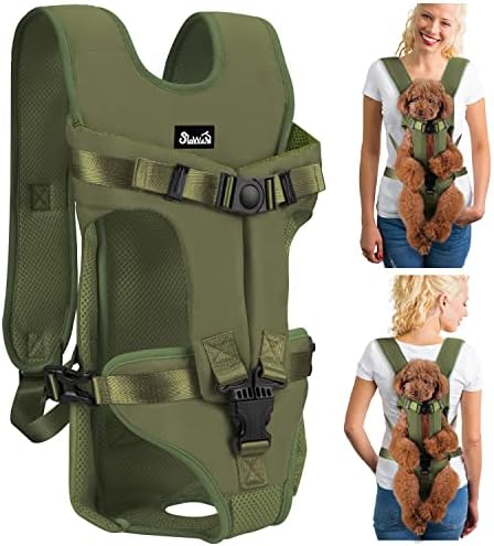 Lukovee Dog Backpack Carrier, Adjustable Front Carrier for Small Breeds by Lukovee