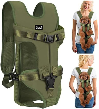 Lukovee Dog Backpack Carrier, Adjustable Front Carrier for Small Breeds by Lukovee