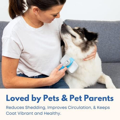 Freshly Bailey Self Cleaning Slicker Brush for Dogs and Cats - Hair Brush for Medium to Long-haired Pets - Effective, Comfortable, and Easy to Clean - White and Blue - Image 6