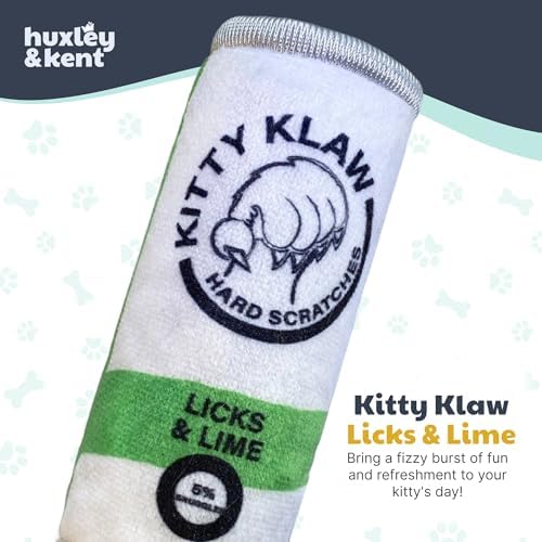 Huxley & Kent Plush Crinkle Catnip Cat Toy, Kitty Klaw Licks & Lime - Image 2