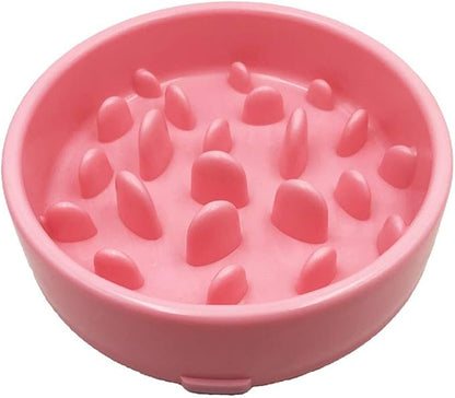 WenYing Slow Feeder Puzzle Dog Bowls, Interactive Bloat Stop Busy Bowl, Food Water Fun Feeding, Non-Slip Anti Choke Healthy Diet Bowls (Pink 3)