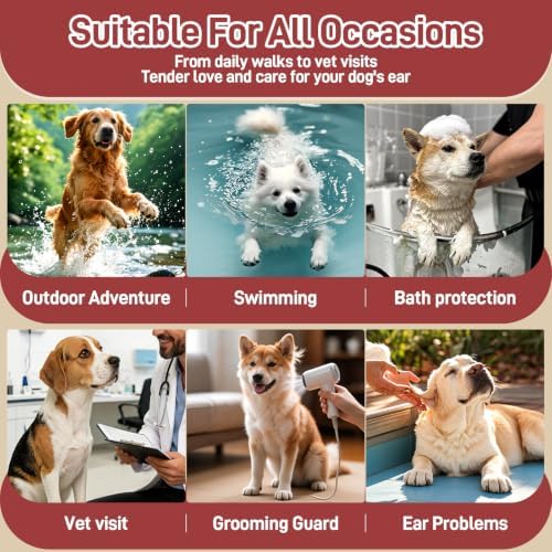 Dog Ear Muffs Noise Protection Calming No Shake Head Wrap Hematoma - Image 6