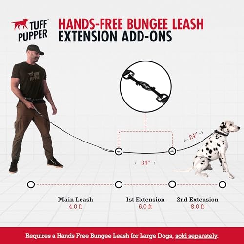 Add-On Accessory Bungee Leash | Add One Large Dog Up to 125 lbs | Requires Purchase of Two Large Dog Hands Free Bungee Leashes Sold Separately | Buy One for Three Dogs | Buy Two for Four Dogs - Image 3