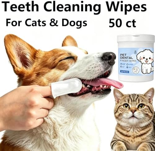 3 in 1 Pet Cleaning Wipes Kit for Dogs & Cats - 50 Ear + 200 Eye + 50 Dental Finger Wipes - Gentle Grooming Wipes for Small Pets with Coconut Oil & Chamomile - Image 4