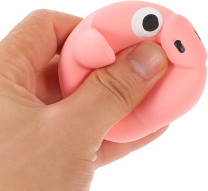 POPETPOP Squeak Dog Toy, Latex Cute Pig Toy for Dog Chew Toys, Funny Pet Interactive Toy, Dog Squeaky Toys for Small Pet Puppies Indoor Outdoor Biting Chasing Games