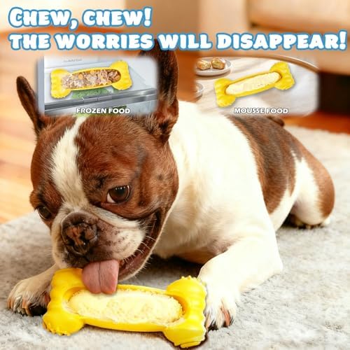6 Value Pack Enrichment Toys for Dogs Lick Mat, Frozen Bone Power Chew & Frozen Dog Puzzle Toy, Treat Dispensing Slow Feeder Dog Enrichment Toys to Keep Them Busy for Stimulating & Cognitive Toys - Image 6