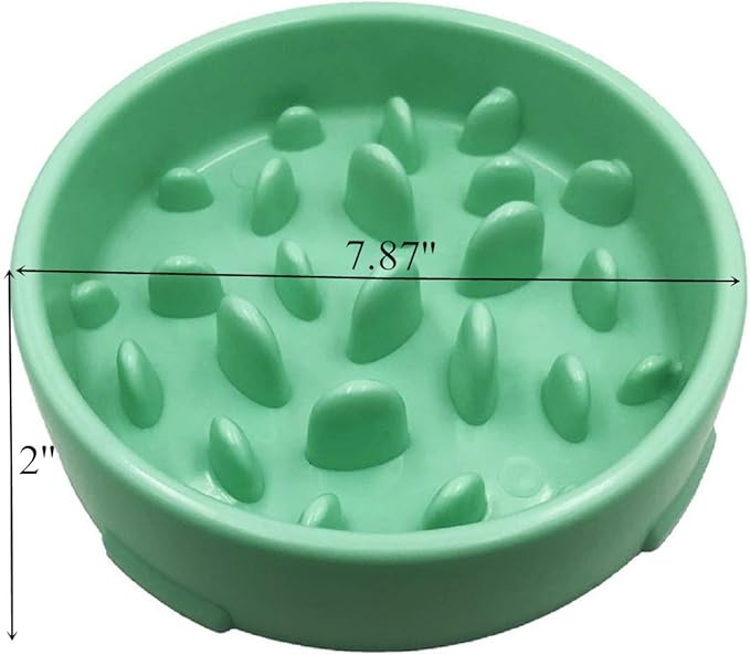 WenYing Slow Feeder Puzzle Dog Bowls, Interactive Bloat Stop Busy Bowl, Food Water Fun Feeding, Non-Slip Anti Choke Healthy Diet Bowls (Green 3)