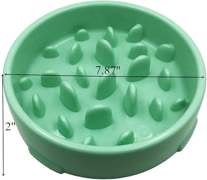 WenYing Slow Feeder Puzzle Dog Bowls, Interactive Bloat Stop Busy Bowl, Food Water Fun Feeding, Non-Slip Anti Choke Healthy Diet Bowls (Green 3)