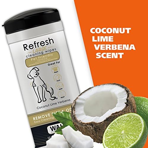 Wahl USA Pet Refresh Cleaning Wipes for Dogs, Coconut Lime Verbena, 50 ct - Image 5