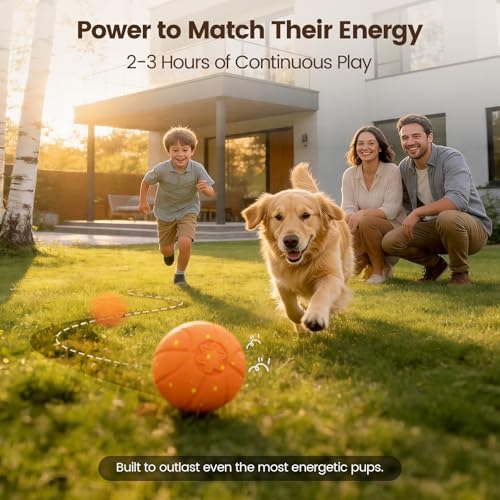 Invengo Interactive Dog Ball, Automatic Rolling Dog Toys with 3 Play Modes - Image 7