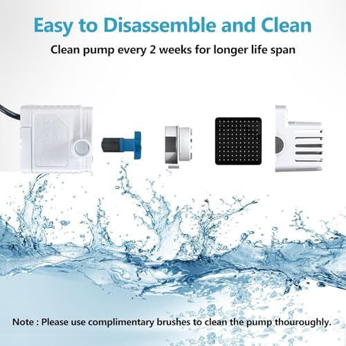 ORSDA Cat Water Fountain Pump Filters Pet Water Fountain Pump Sponges Compatible with All ORSDA/ZeePet Stainless Steel Dog and Cat Water Dispenser Black Filters Universal for All Models (8PCS) - Image 6