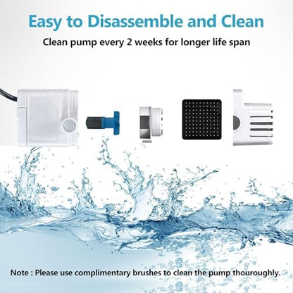 ORSDA Cat Water Fountain Pump Filters Pet Water Fountain Pump Sponges Compatible with All ORSDA/ZeePet Stainless Steel Dog and Cat Water Dispenser Black Filters Universal for All Models (8PCS) - Image 6