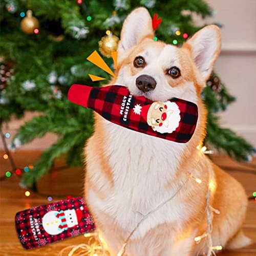 Christmas Dog Toys, 2 Pack Crunchy Water Bottle Dog Toys, Dog Gifts for Christmas, Squeaky Dog Toy for Medium and Large Dogs, No Stuffing & Replaceable - Image 3