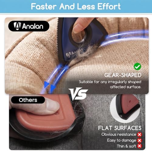Analan Mini Pet Hair Remover for Car Detailing Dog Hair Tool(Blue Violet) - Image 5