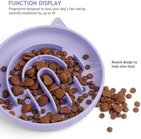 Coomazy Slow Feeder Cat Bowl Silicone Pet Puzzle Feeder for Slow Eating - Image 2