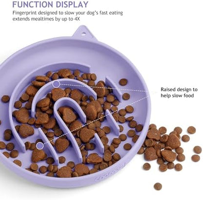 Coomazy Slow Feeder Cat Bowl Silicone Pet Puzzle Feeder for Slow Eating - Image 2