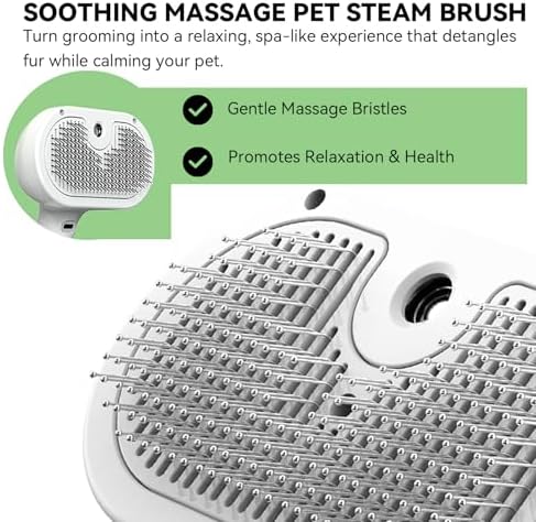 Pet Steam Brush, 3-in-1 Spray Hair Removal Comb for Dog and Cat, Steam for Shedding and Grooming, Spritz Defur Comb, Water Brush for Long & Short Haired Pets - Image 5