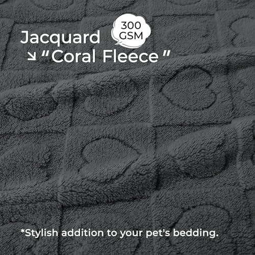 Luciphia Small Dog Blanket Washable Pet Bed Cover Soft Fluffy Puppy Blanket with Premium Fleece 300GSM Cozy Calming Cat Blankets for Indoor Cats Grey 41x31 inch - Image 2