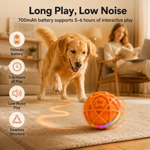 Interactive Dog Ball, Motion-Activated Rolling & Bouncing for Dogs - Image 6