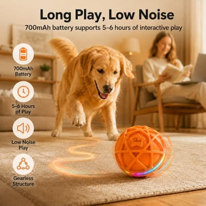 Interactive Dog Ball, Motion-Activated Rolling & Bouncing for Dogs - Image 6