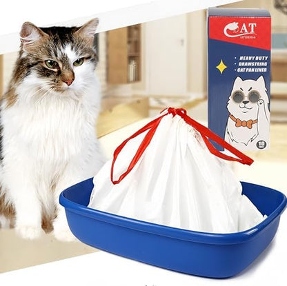 Litter Box Liners, Disposable Cat Litter Liners, Heavy Duty Plastic Litter Box Liners, Jumbo Size: 36 * 19 inch, Close & Scratch Resistant (10 Count, Scent Free) - Image 2