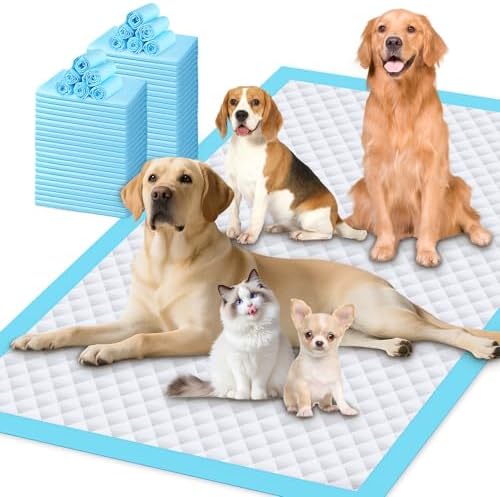 Gimars 130G Thicker Extra Large 36in x 51in Puppy Pads – XL Dog Pee Pads with Reinforced Edges for Large Breeds & Multi-Dog Homes, 100% Leakproof, 48H Absorption, Indoor Training & Floor Protection by Gimars