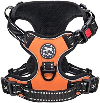 PoyPet No Pull Dog Harness Large with Front Clip & Neck Release Buckle by PoyPet