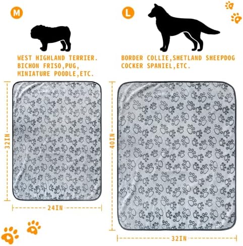 LOKOZ 2 Pack Dog Blanket for Small Medium Dogs, Soft Washable Fleece Pet Blankets with Paw Print, Puppy & Cat Blanket for Bed Couch Sofa, 24"x32" - Image 3